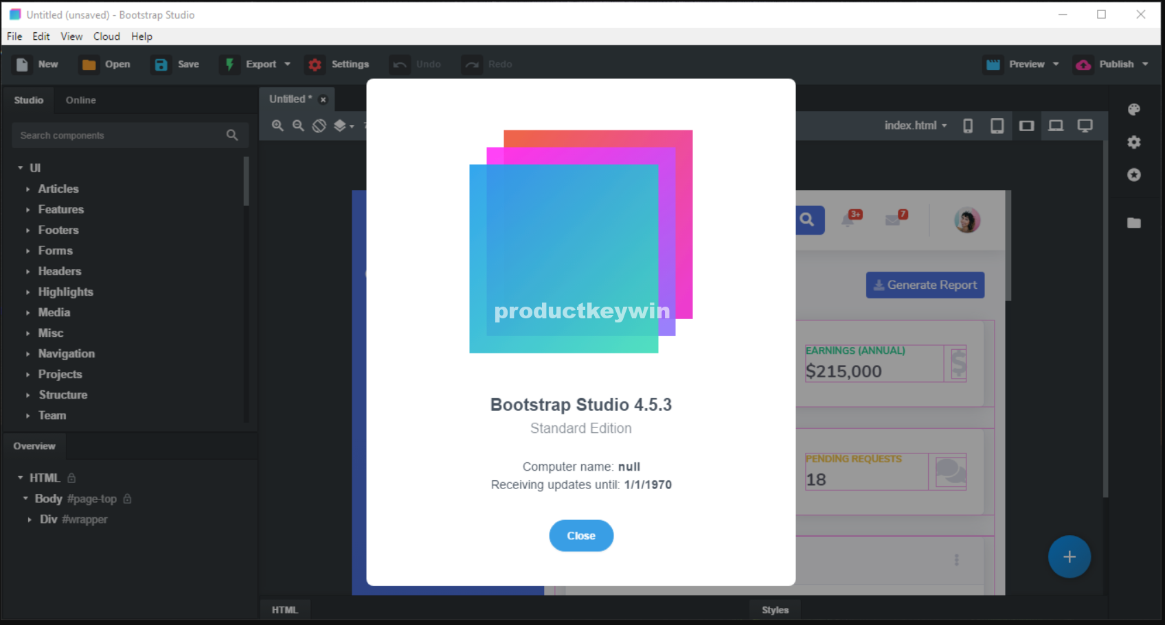 Bootstrap Studio 5.8.6 Crack License Key + Torrent {Prime}